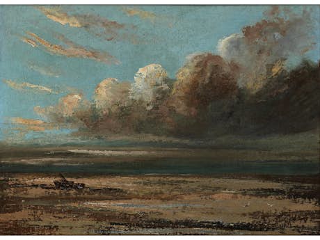Gustave Courbet, 1819 Ornans – 1877 La Tour de Peilz und Cherubino Pata, 1827 – 1899